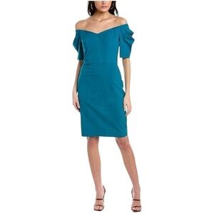TRINA TURK OFF SHOULDER WITTY SHEATH DRESS 4